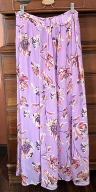 Sundance Josephine Trumpet Skirt Sz Sm Lavender Floral Maxi Flowy Cottagecore